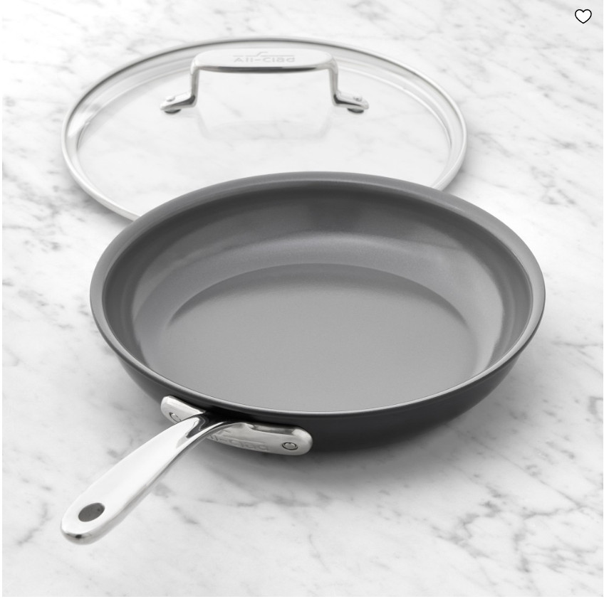 All-Clad NS Pro Ceramic Nonstick Fry Pan with Lid Hard Anodized