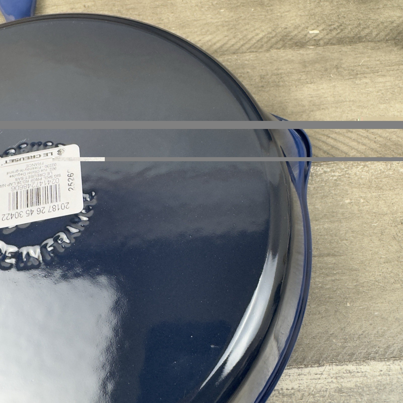 Le Creuset Signature Enameled Cast Iron Deep Skillet 10 1/4” Lapis Scuffed Read