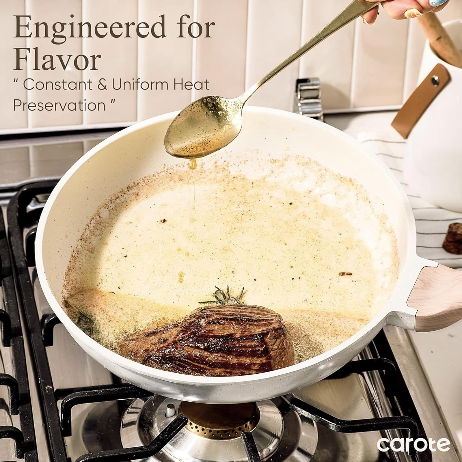 CAROTE 21pcs Nonstick Cookware Set, Induction Compatible, Easy Clean