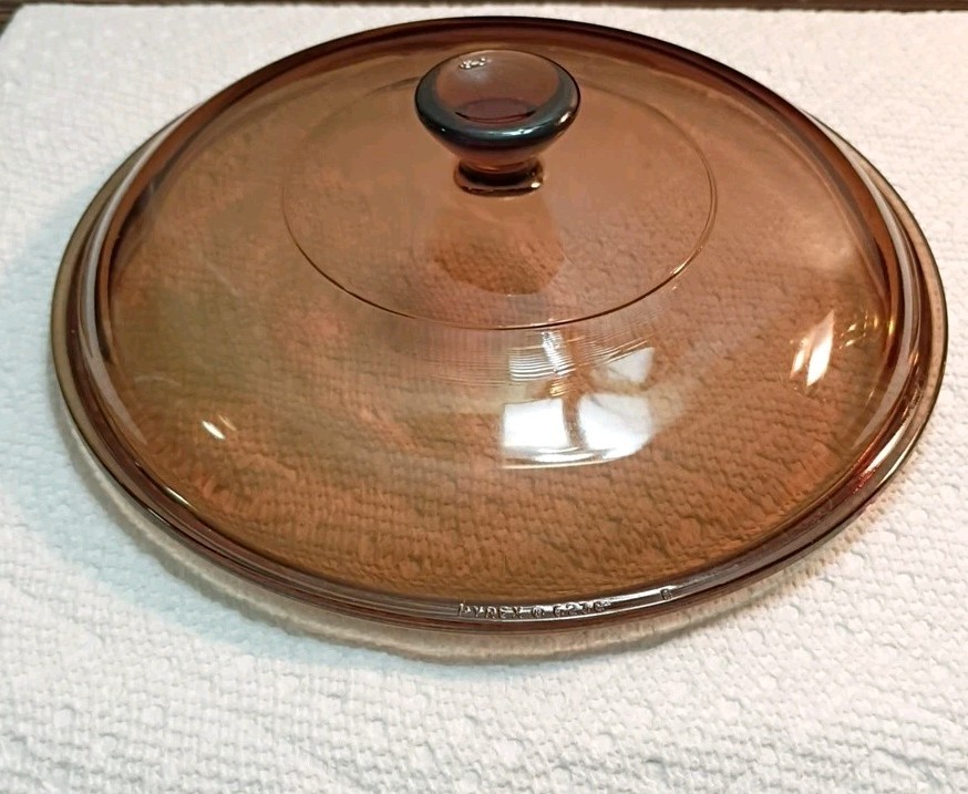 Vintage Pyrex 623C Amber Glass Lid 7″ Replacement for Casserole Dish