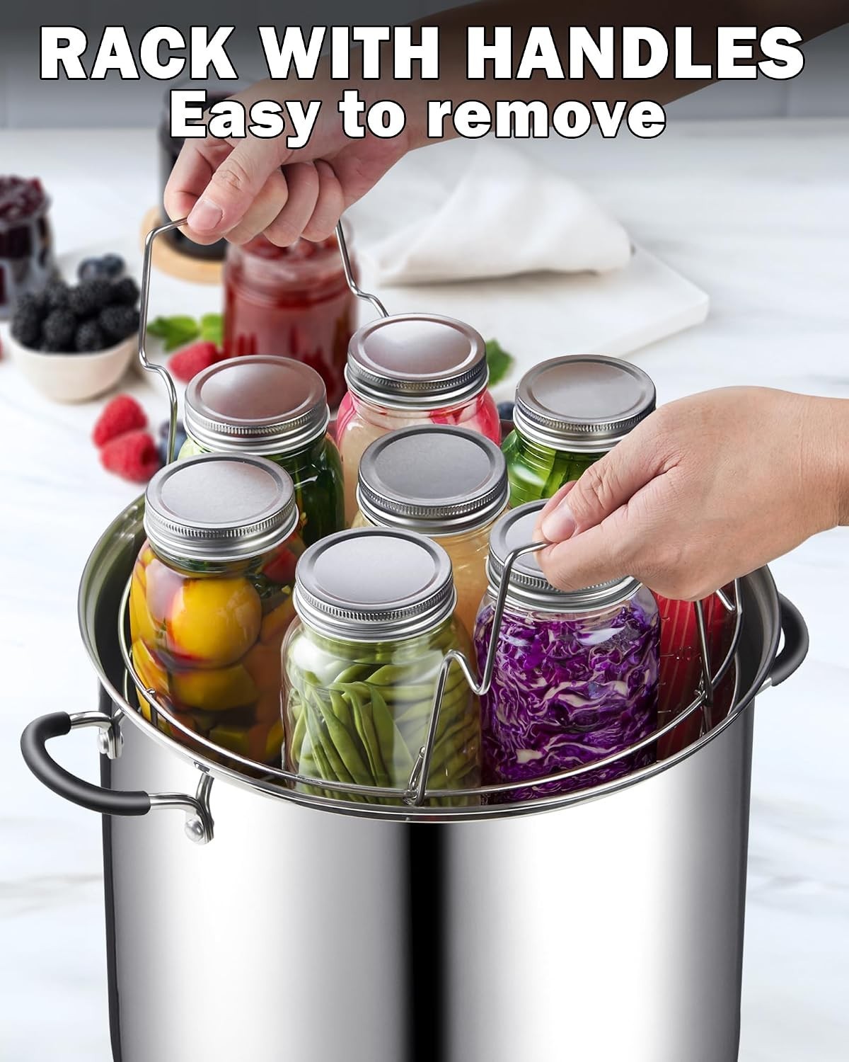 Professional 24 Quart Stainless Steel Stock Pot with Lid, Water Bath Canner w…