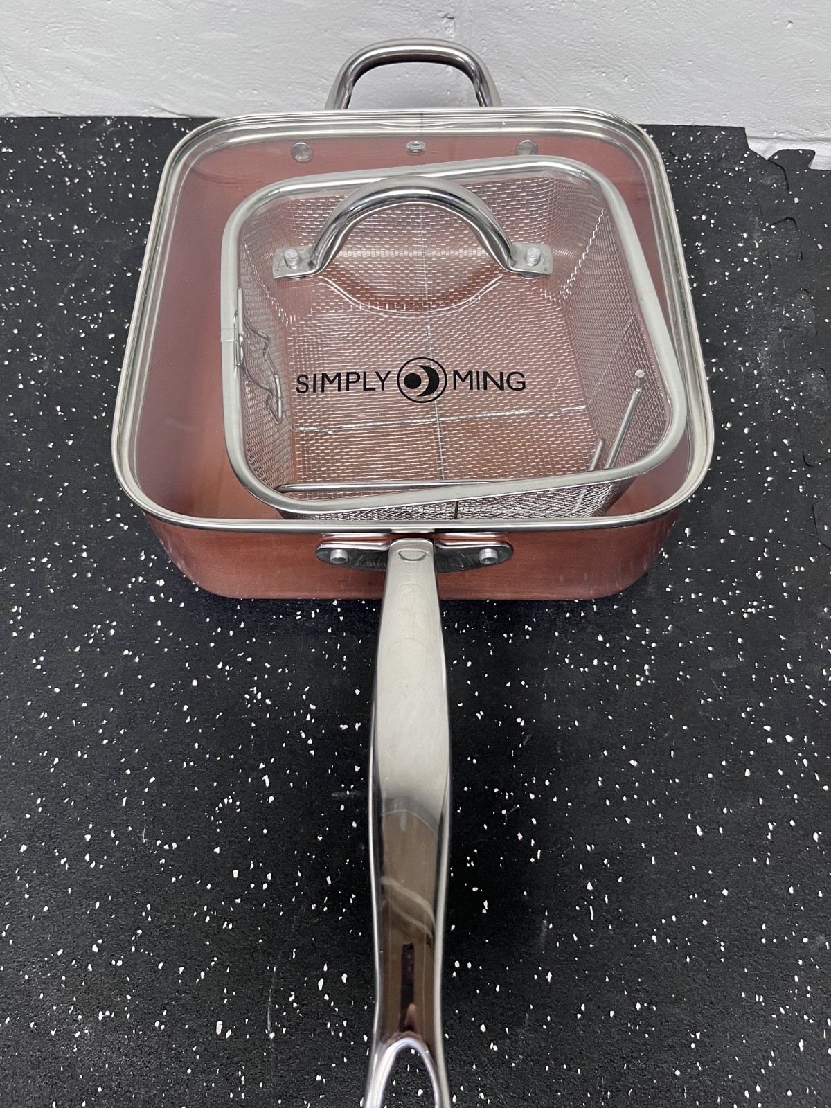 Simply Ming / 9.5 Frying Pan/ Lid / Frying Basket and Rack