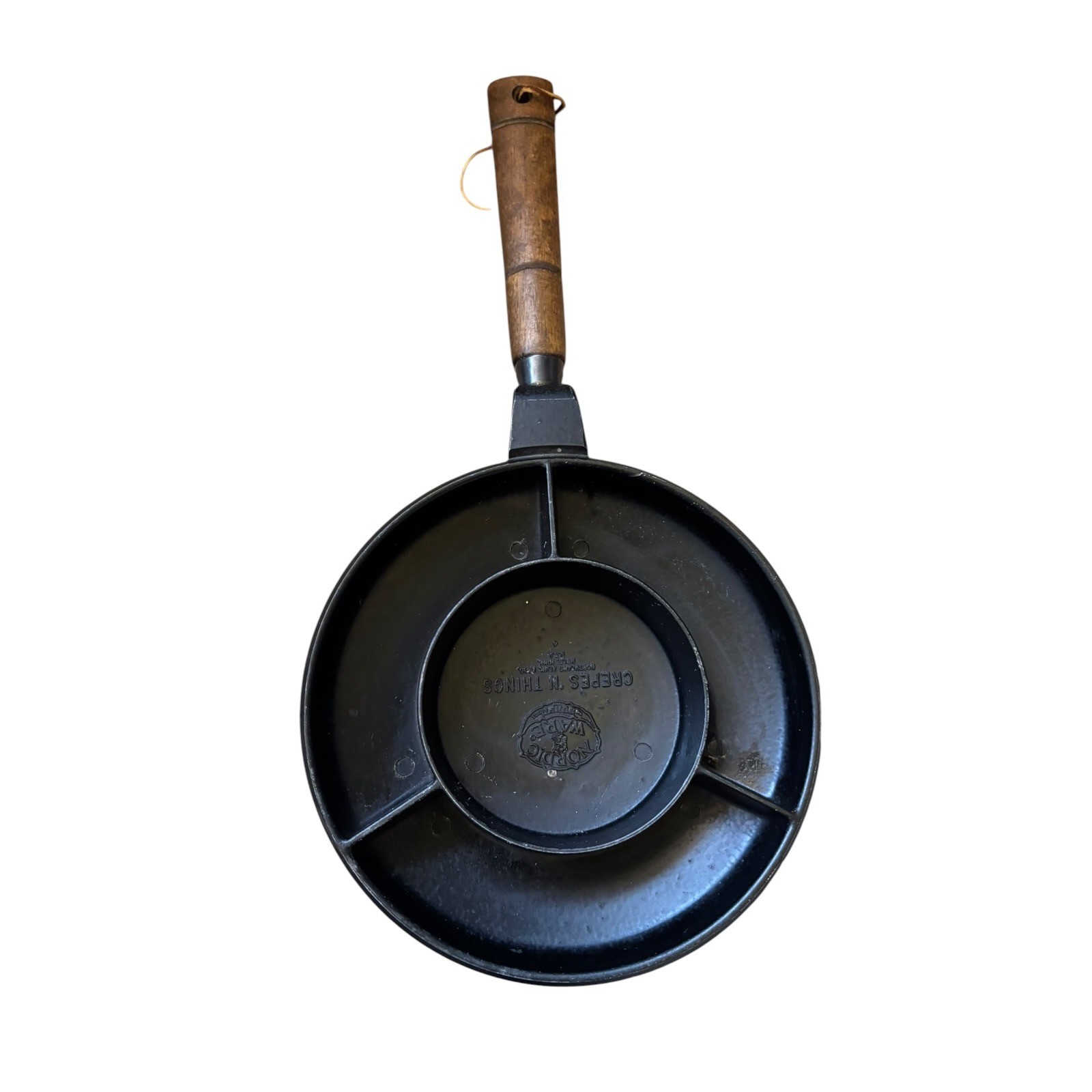 Nordic Ware Crepes N Things Pan Unisex 8 inch Cast Aluminum Wood Handle Vintage
