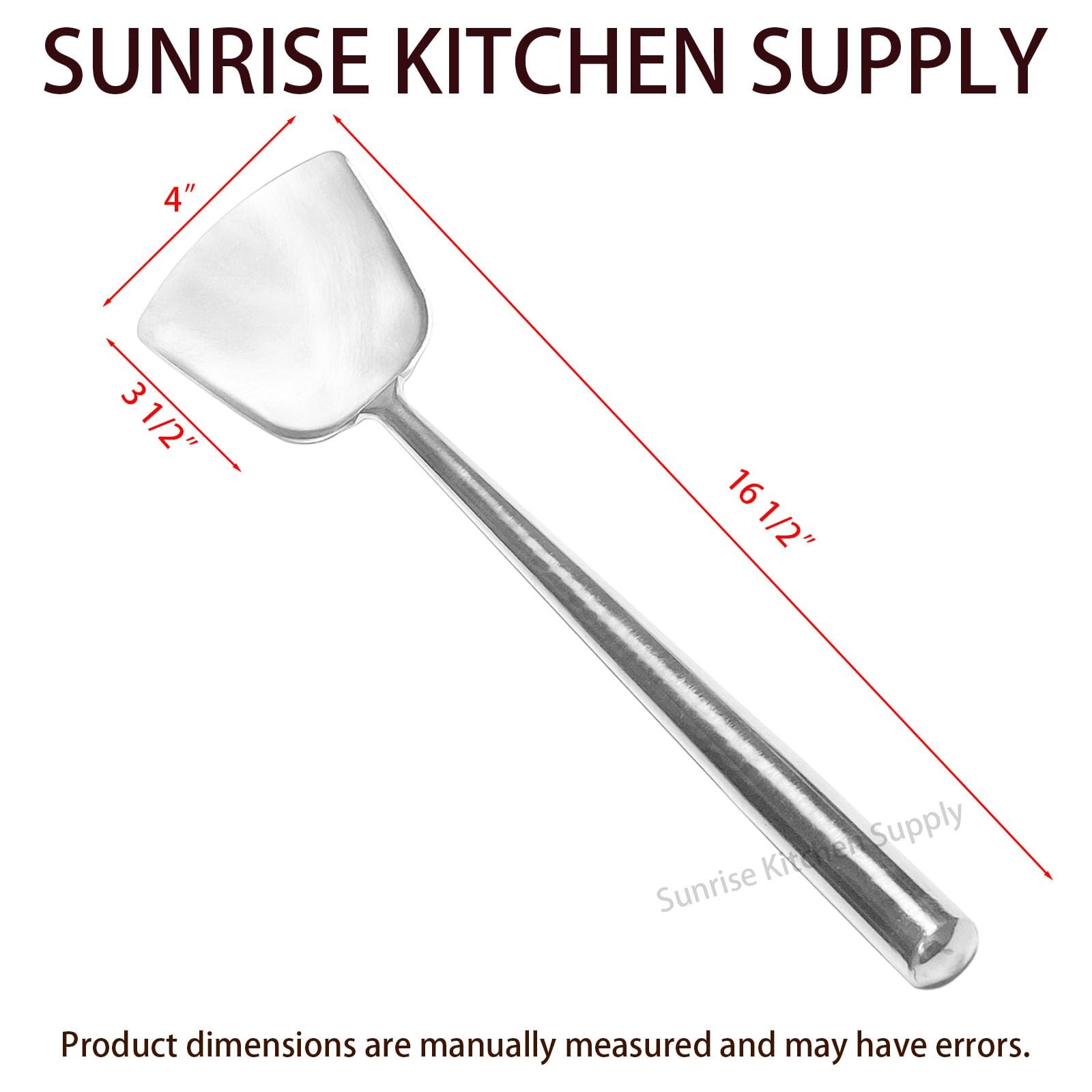 All Stainless Steel Wok Shovel #3 Professional Asian Kitchen Utensil Cooking