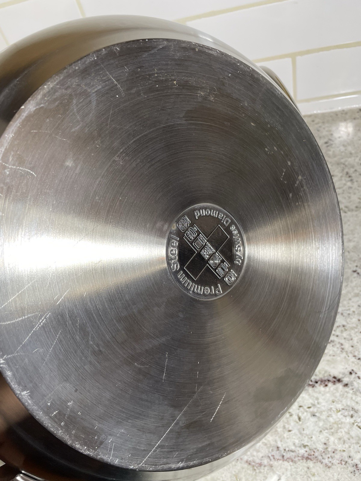Swiss Diamond Stainless Premium Steel Chef’s Fry Pan With Lid 13 inches