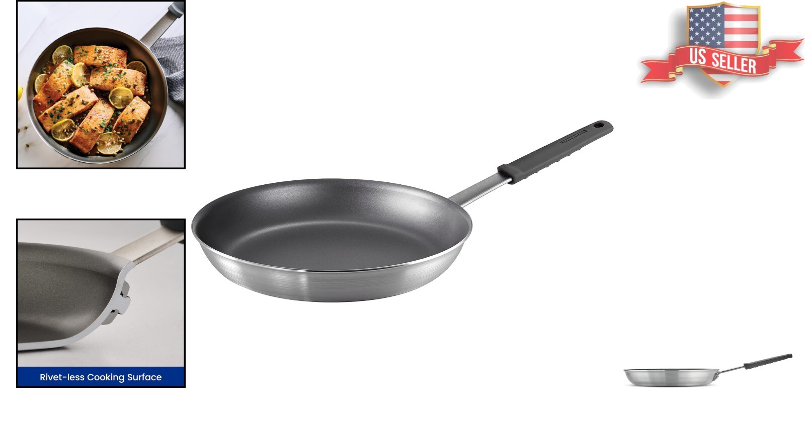 Professional 12-Inch Nonstick Fry Pan – Heavy Gauge Aluminum, Made in Brazil
