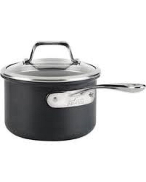 All-Clad B3 Hard Anodized Bonded Induction Aluminum 2-qt sauce Pan with Lid