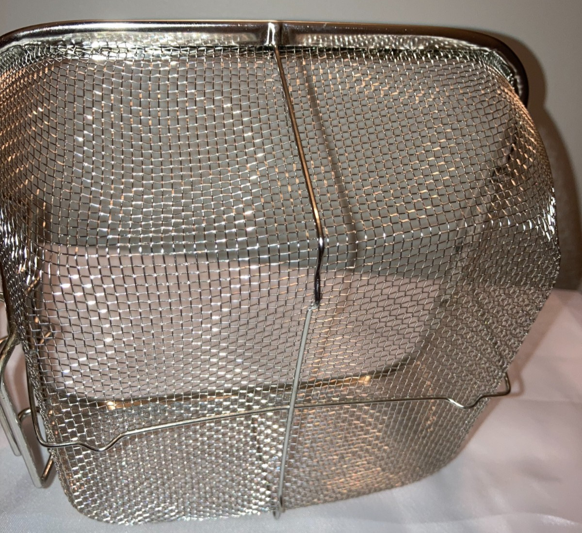 Stainless Steel Square 7.7 IN Mesh Frying Basket Fried Food Strainer Replacement