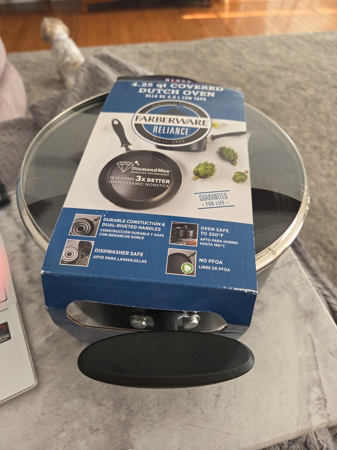 Farberware 4.25 Dutch Oven Black NIP Reliance