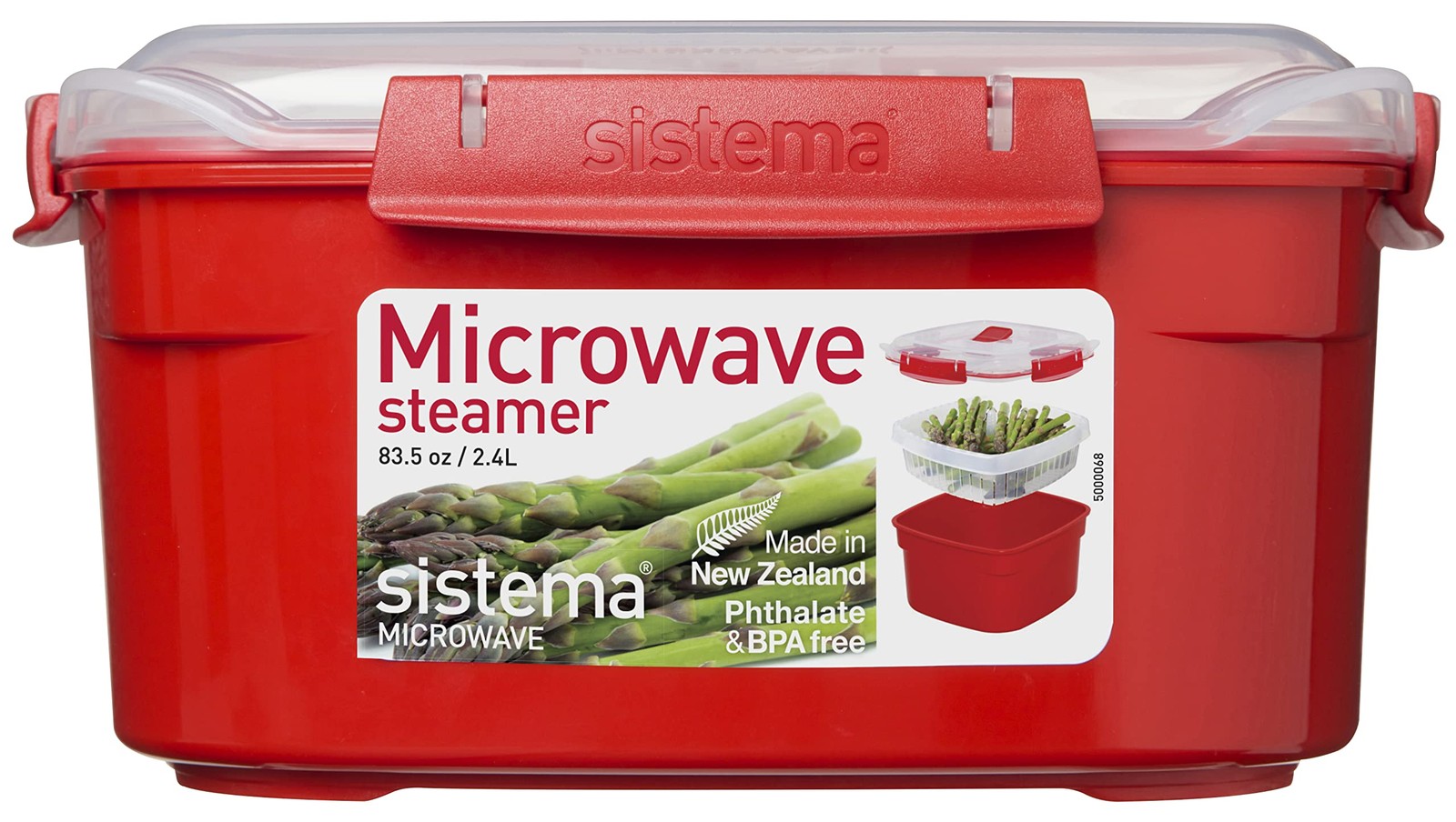 Microwave Collection Steamer Medium 83.5 oz/2.4 L Red