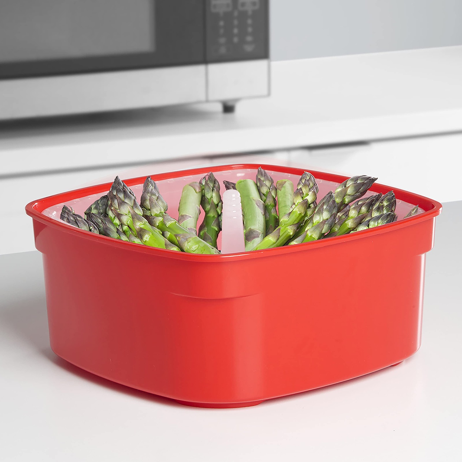Microwave Collection Steamer Medium 83.5 oz/2.4 L Red