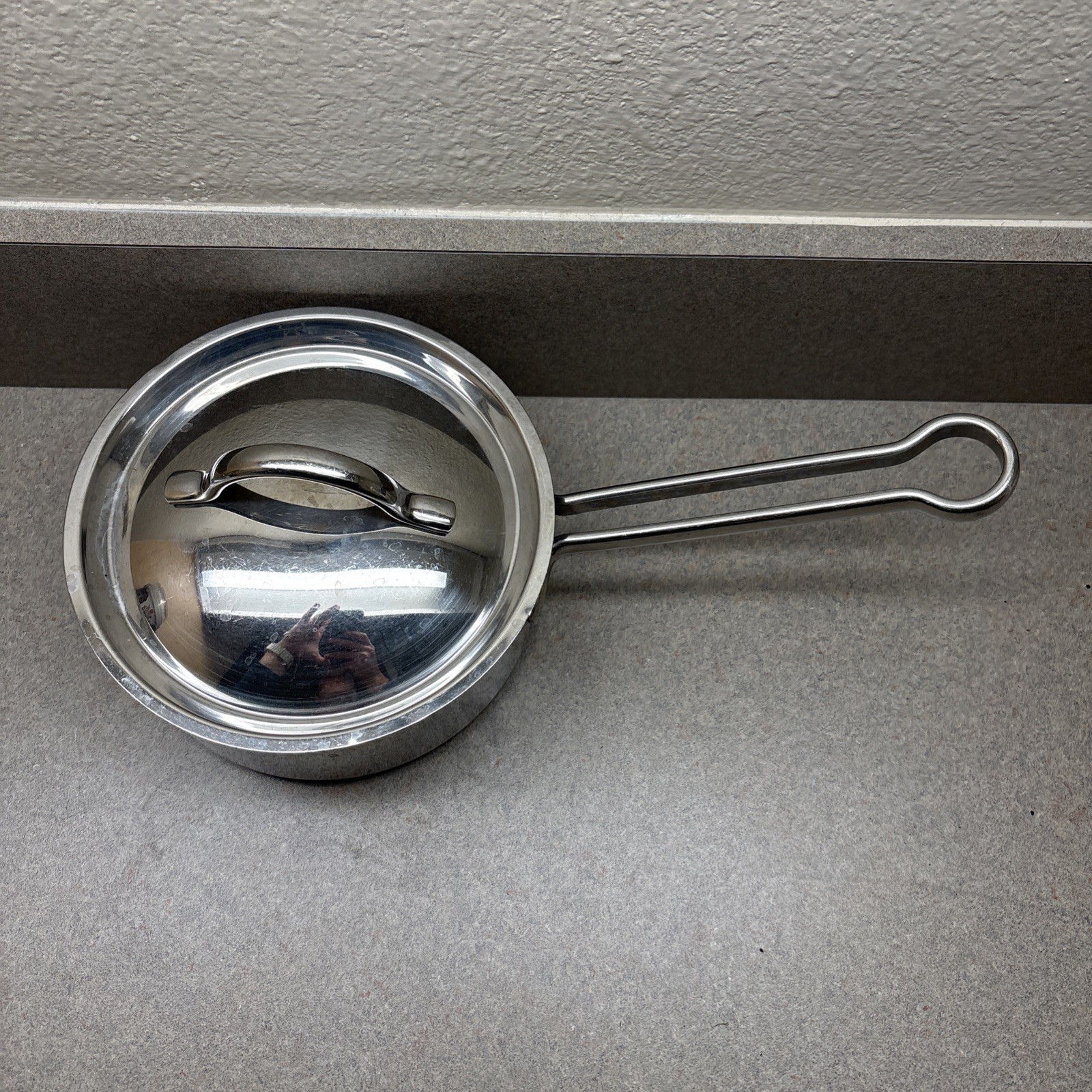 VTG Revere Pro Line 1.5 Qt Copper Core 18/10 Stainless Saucepan 1996 Thailand