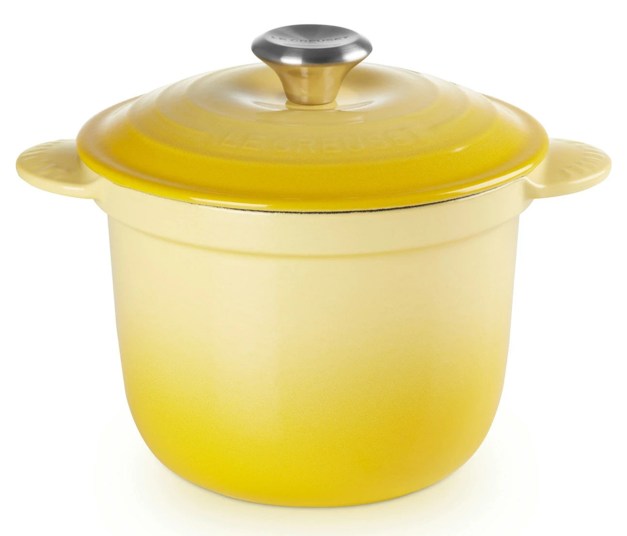 Le Creuset Cocotte Every 18 Rice Pot 18cm 2.0L Soleil Yellow Silver Knob JPN New