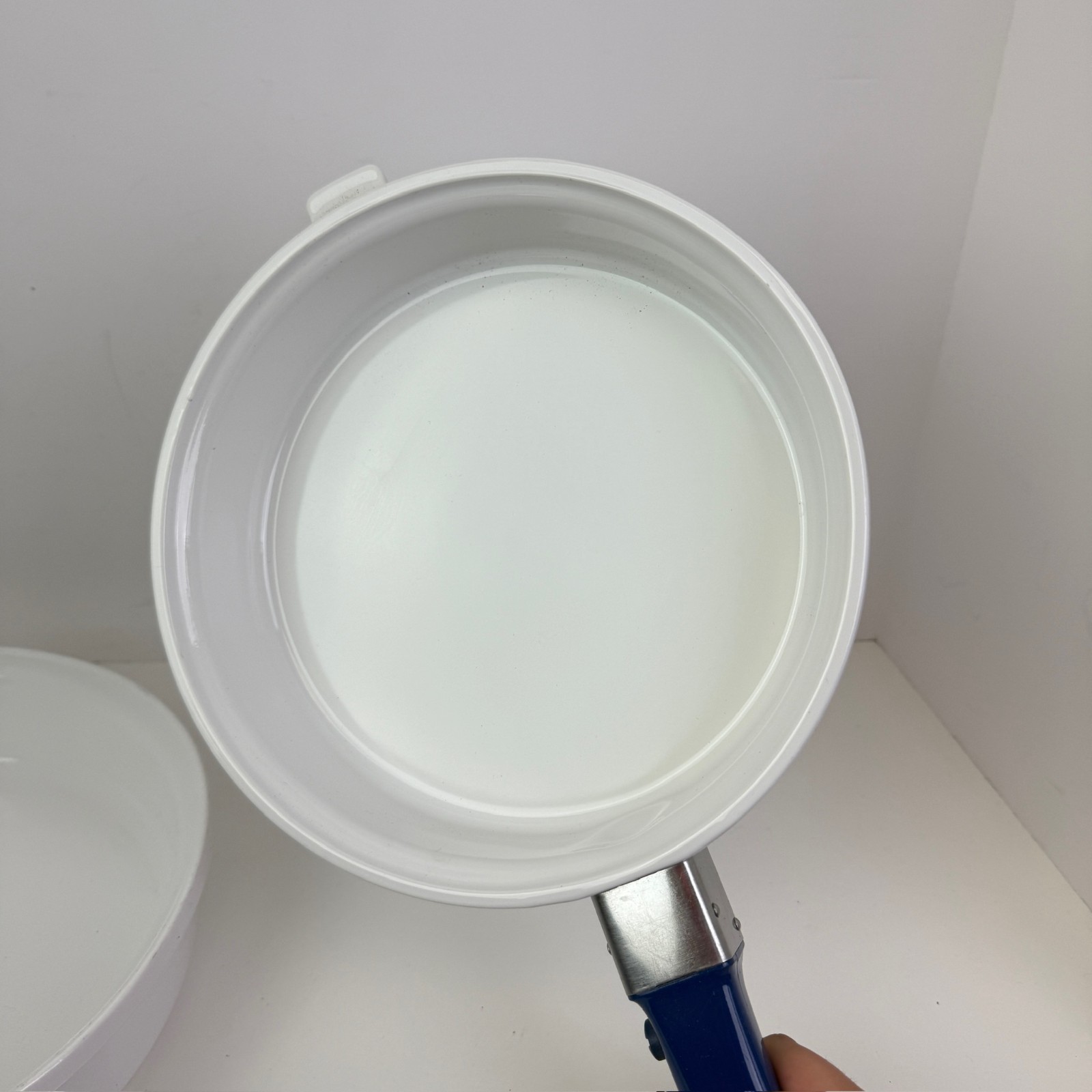 Princess House Nouveau White Ceramic 8” Skillet & 10.5″ Pans Detachable Handles