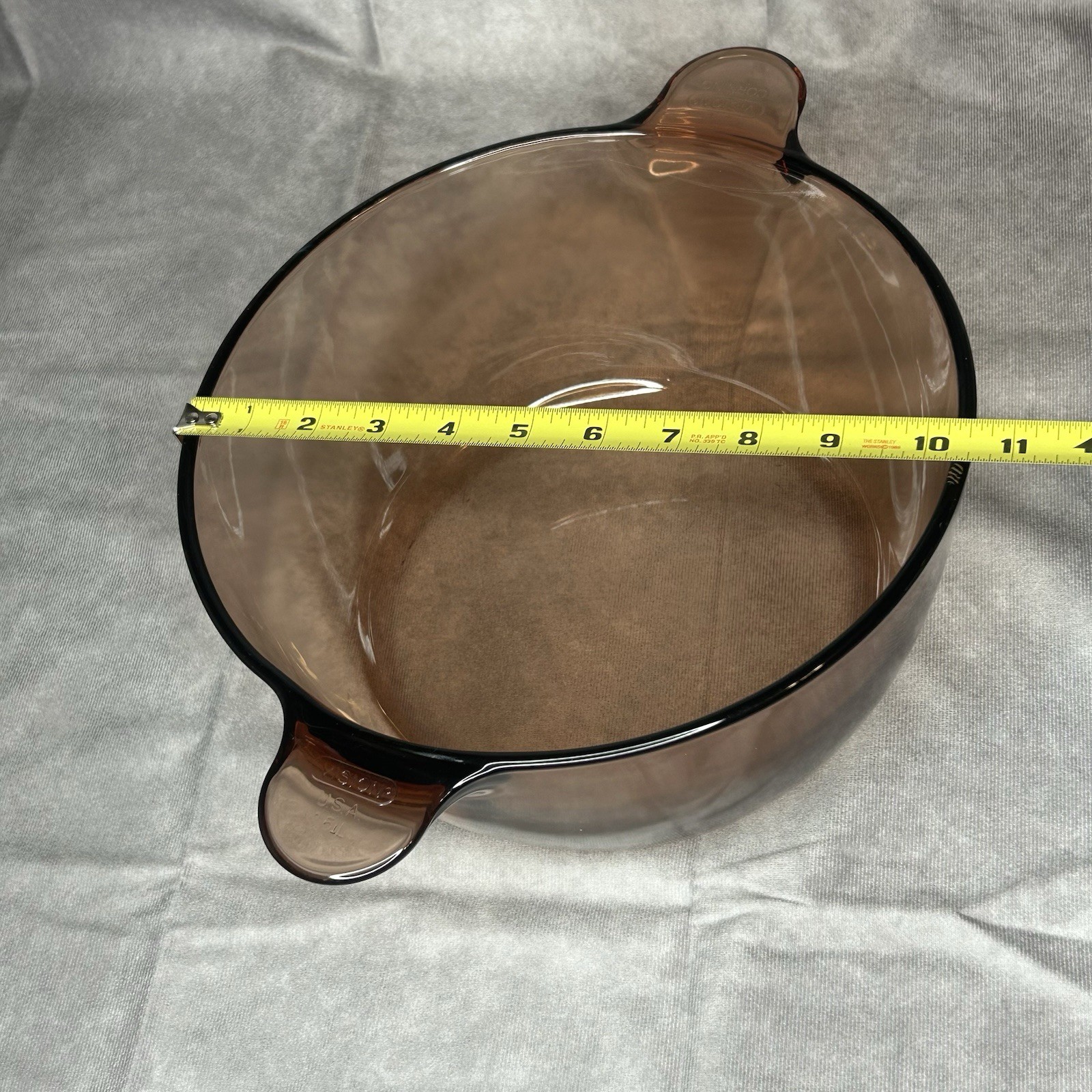 Corning Ware Vision Amber Glass Dutch Oven Stock Pot 4.5L With Pyrex Lid USA