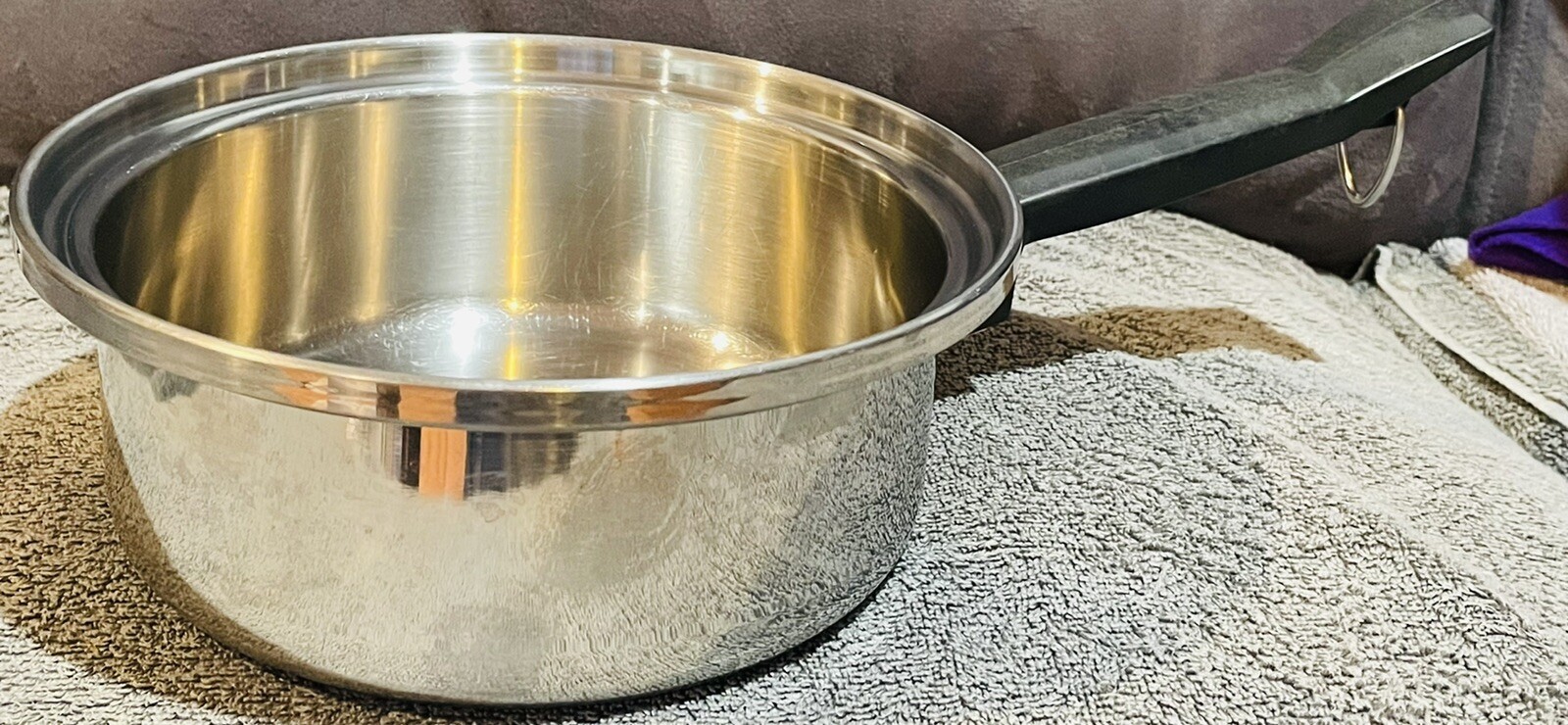VINTAGE SEAL-O-MATIC 2 SAUCE PANS 7” AND 8” 18-8 STAINLESS STEEL NO LIDS [AI]