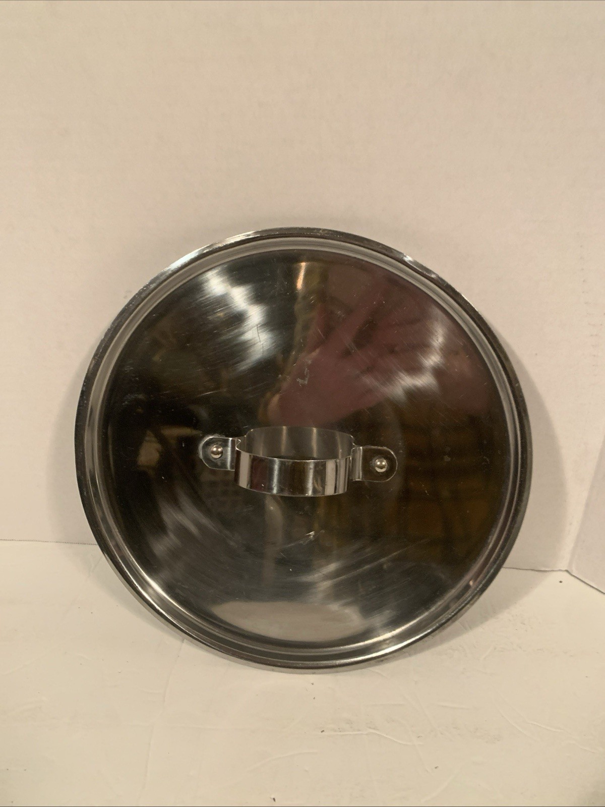 Stock Pot Replacement Lid Stainless Steel 10” Inside Fit with Riveted Handle