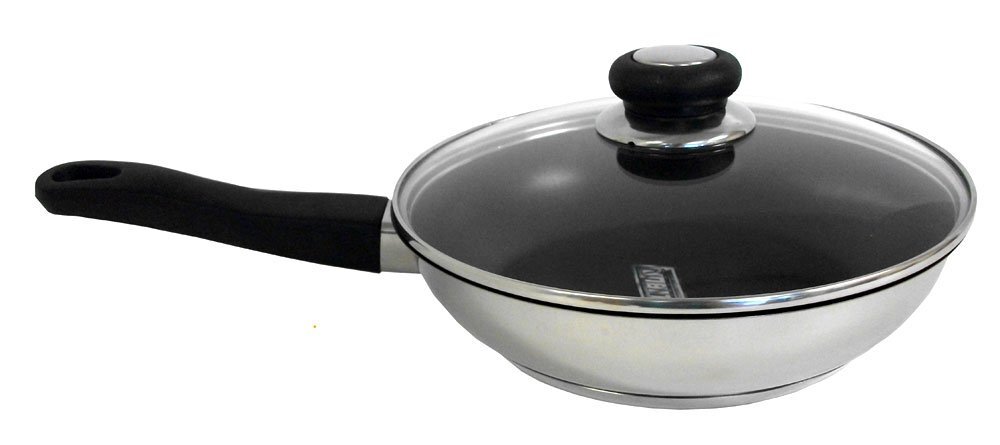 Premium 9.5″ Stainless Fry Pan with Excalibur Coating | HK-0945