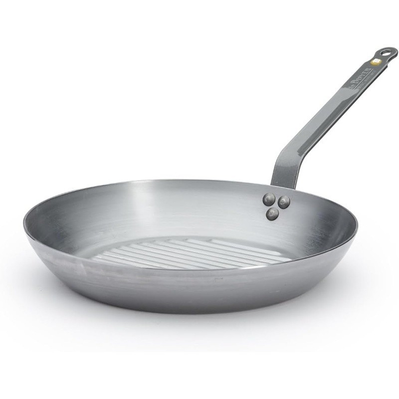 Carbon Steel Grill Pan Non Stick High Heat Sear Marks Easy Seasoning Cookware US