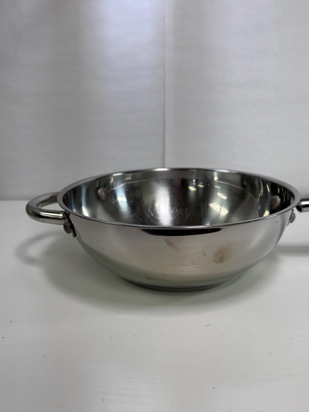 Wolfgang Puck Cafe Collection 18/10 Stainless Steel 10” Stir Fry/Saucier Skillet