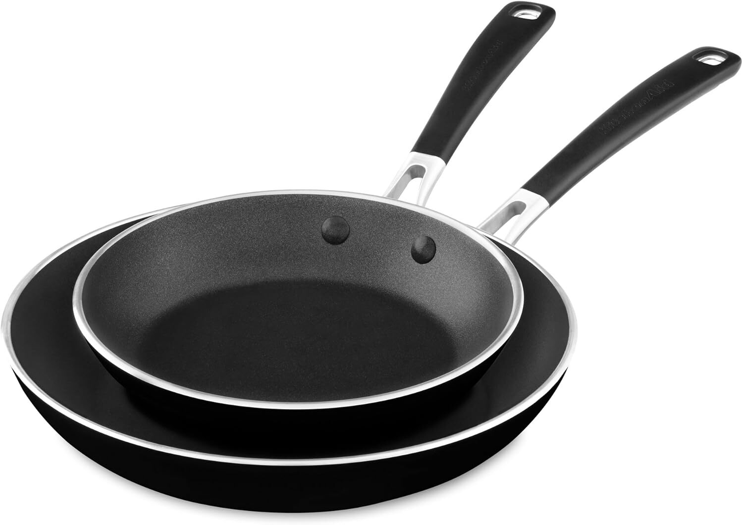 KitchenAid Aluminum PFOA-free Nonstick 8″ & 10″ Skillets Griddle Twin Pack