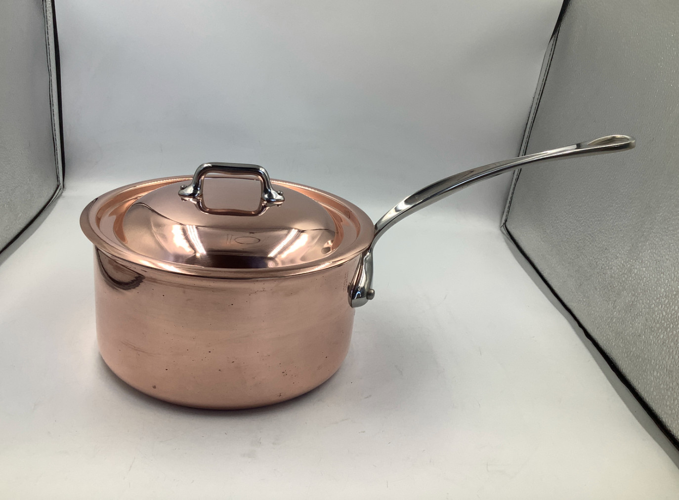 Mauviel M’Heritage 150 S 1.5mm Polished Copper Sauce Pan, 3.4-qt
