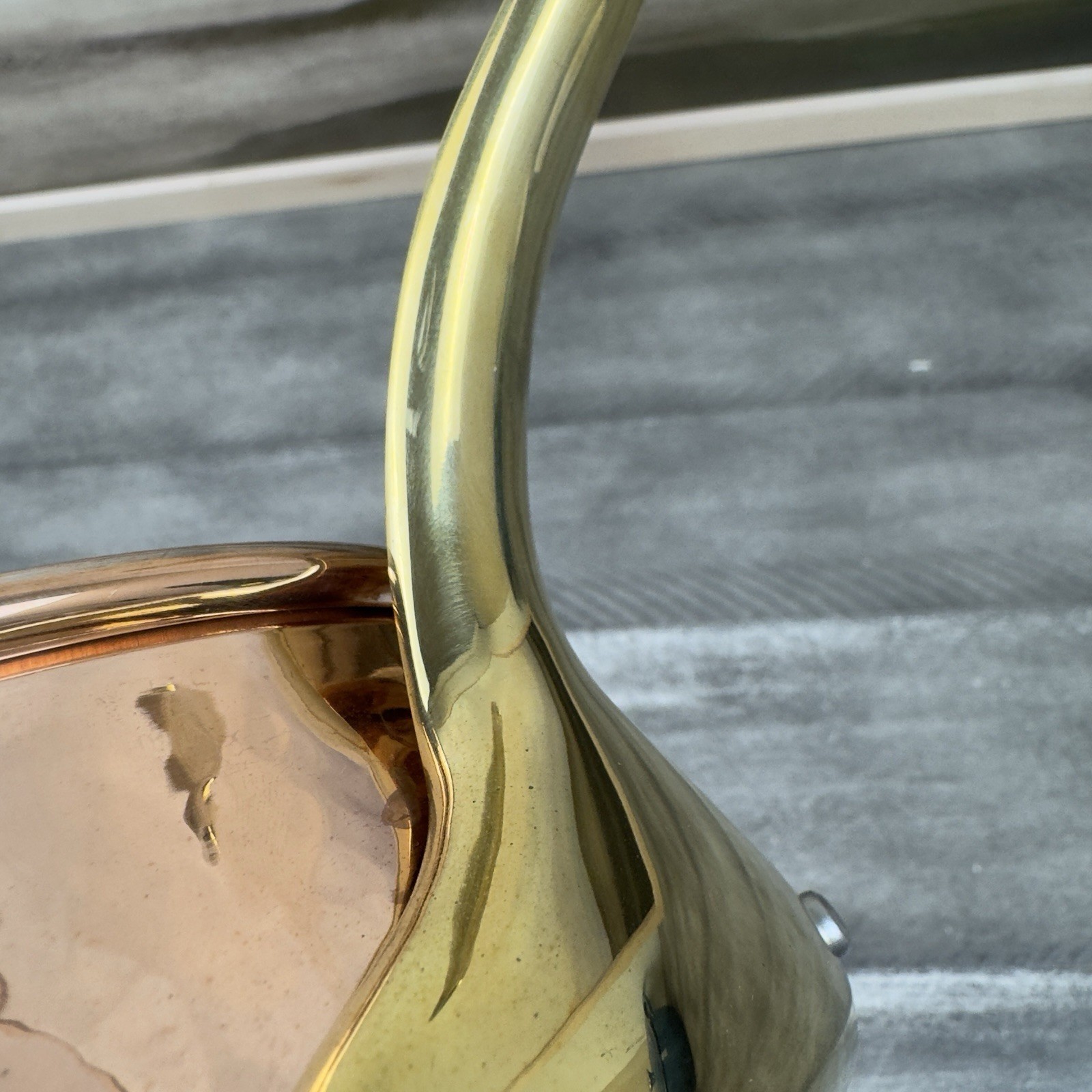 Williams Sonoma Ruffoni Historia Hammered Copper Saucepan 2 1/2 Qt. Bent *Read