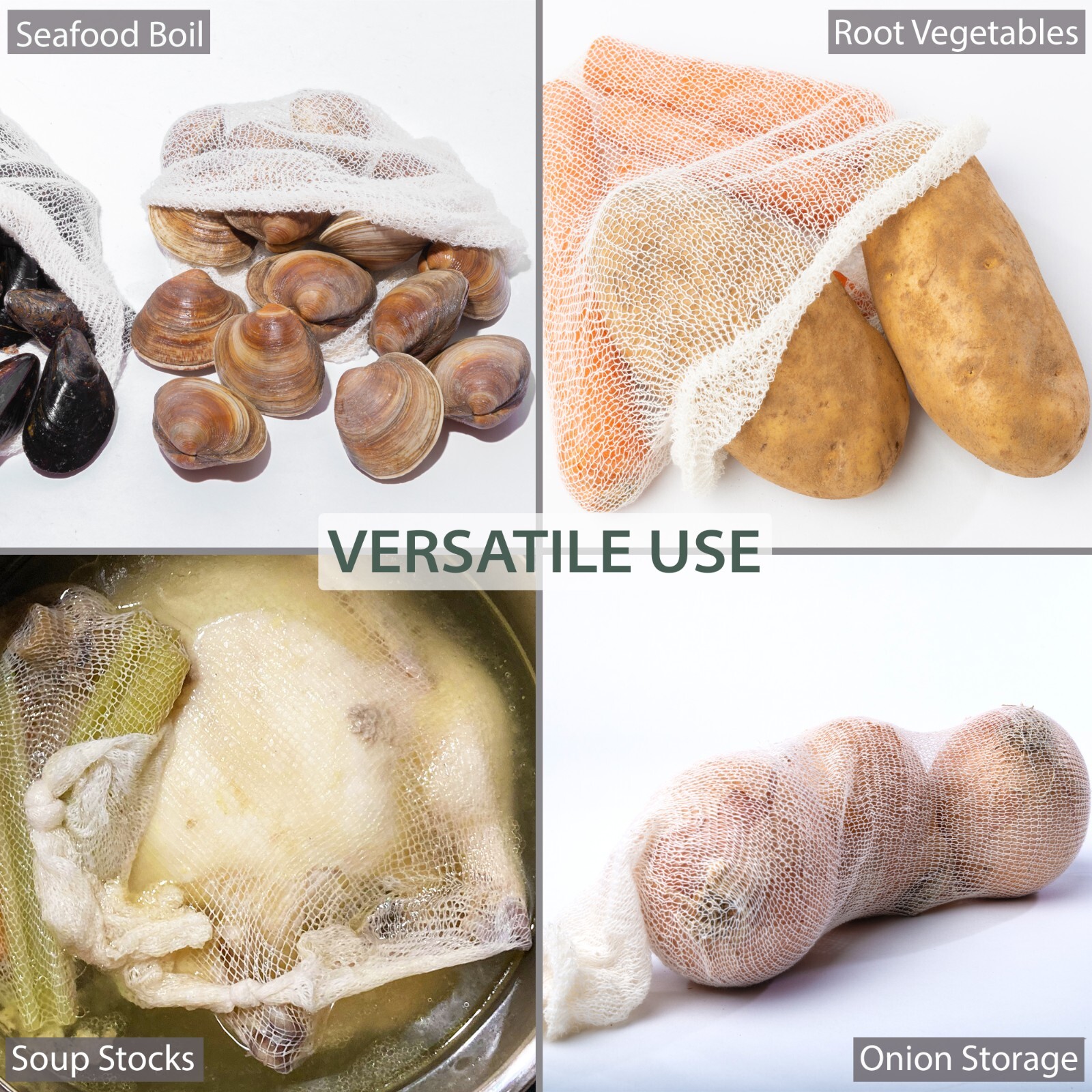 Eselect 24″ Seafood Boil & Steamer Bags – Pack of 10