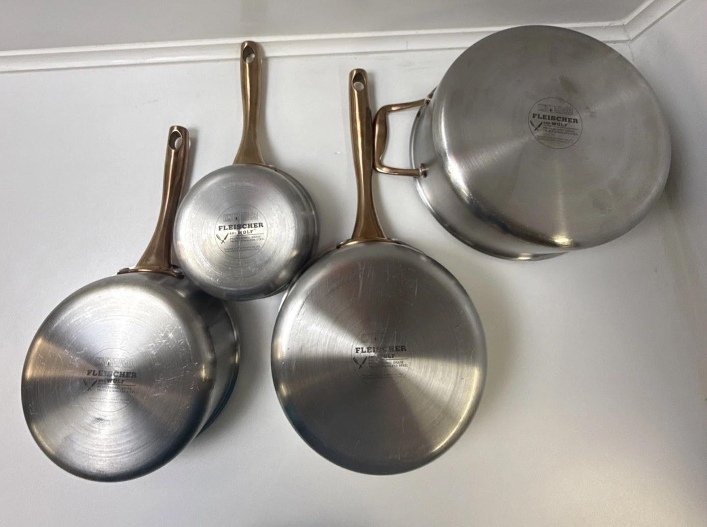 Fleischer & Wolf ES2000 Tri-Ply Stainless Steel Copper Pot & Pan Set 7 Pc