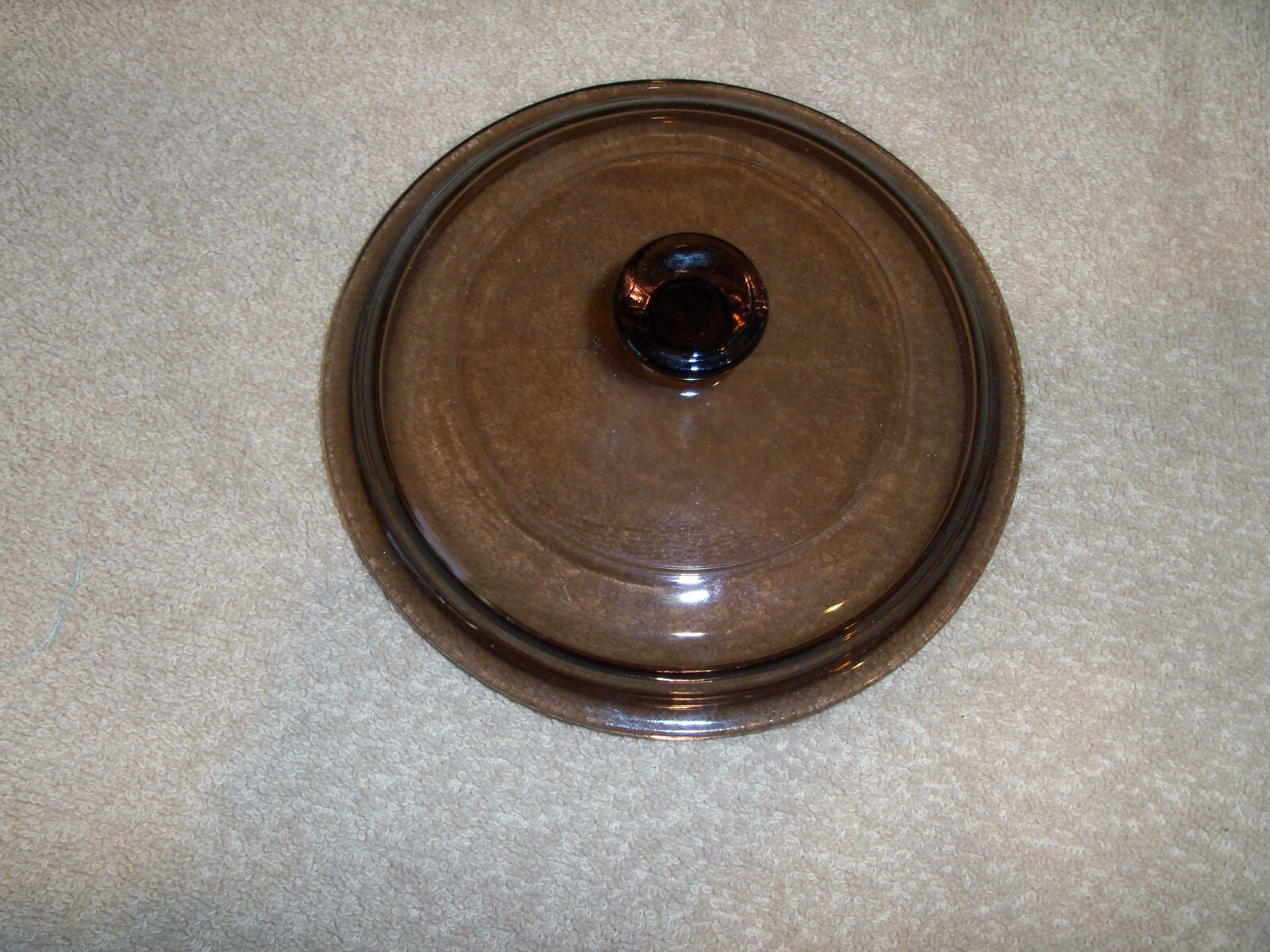 CORNING WARE PYREX REPLACEMENT LID ONLY VISIONS AMBER BROWN ROUND GLASS V-1-C