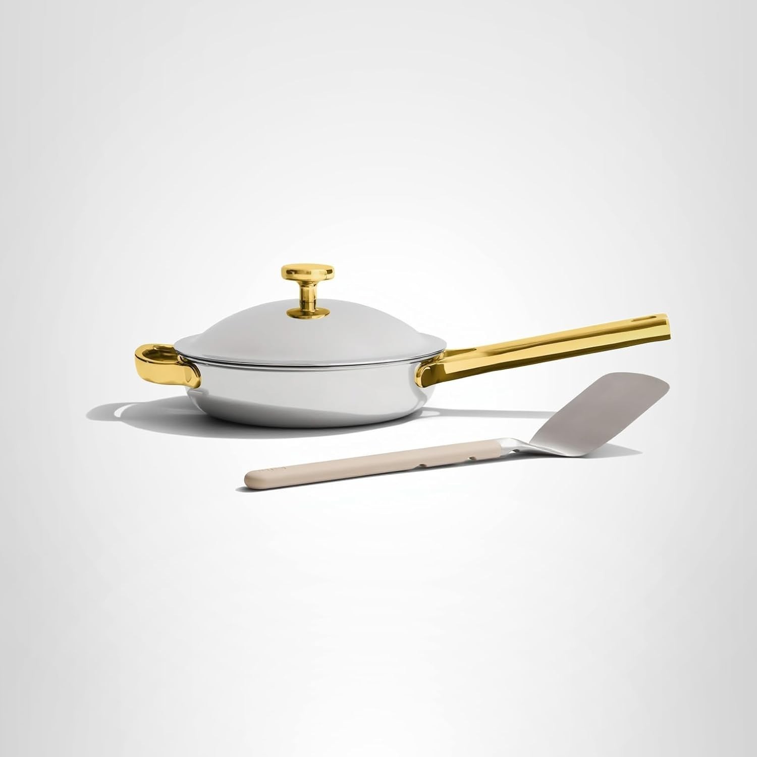 Our Place Titanium Mini Always Pan Pro 8.5″ (1.48 Qt) Gold W Spatula