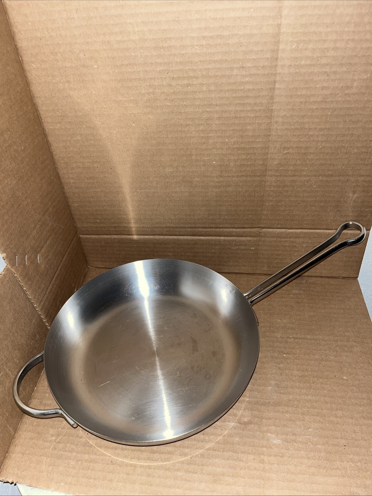 Revere 6760 Ware Copper Core Proline 10” Fry Pan Stainless Thailand M2