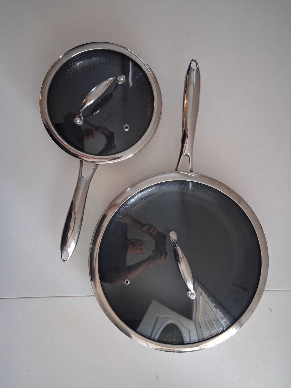 Hexclad Hybrid Cookware Nonstick 8 Inch And 10 Inch Frying Pans