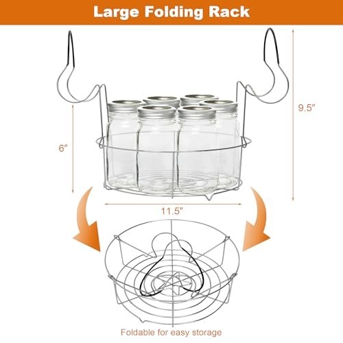 21.5 Quart Stainless Steel Canning Pot Set with Rack and Lid