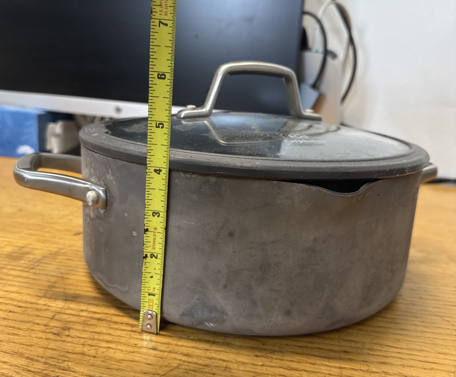 Calphalon 5 Qt 4.7L Stock Pot Glass Lid 8785 Non Stick Classic USA