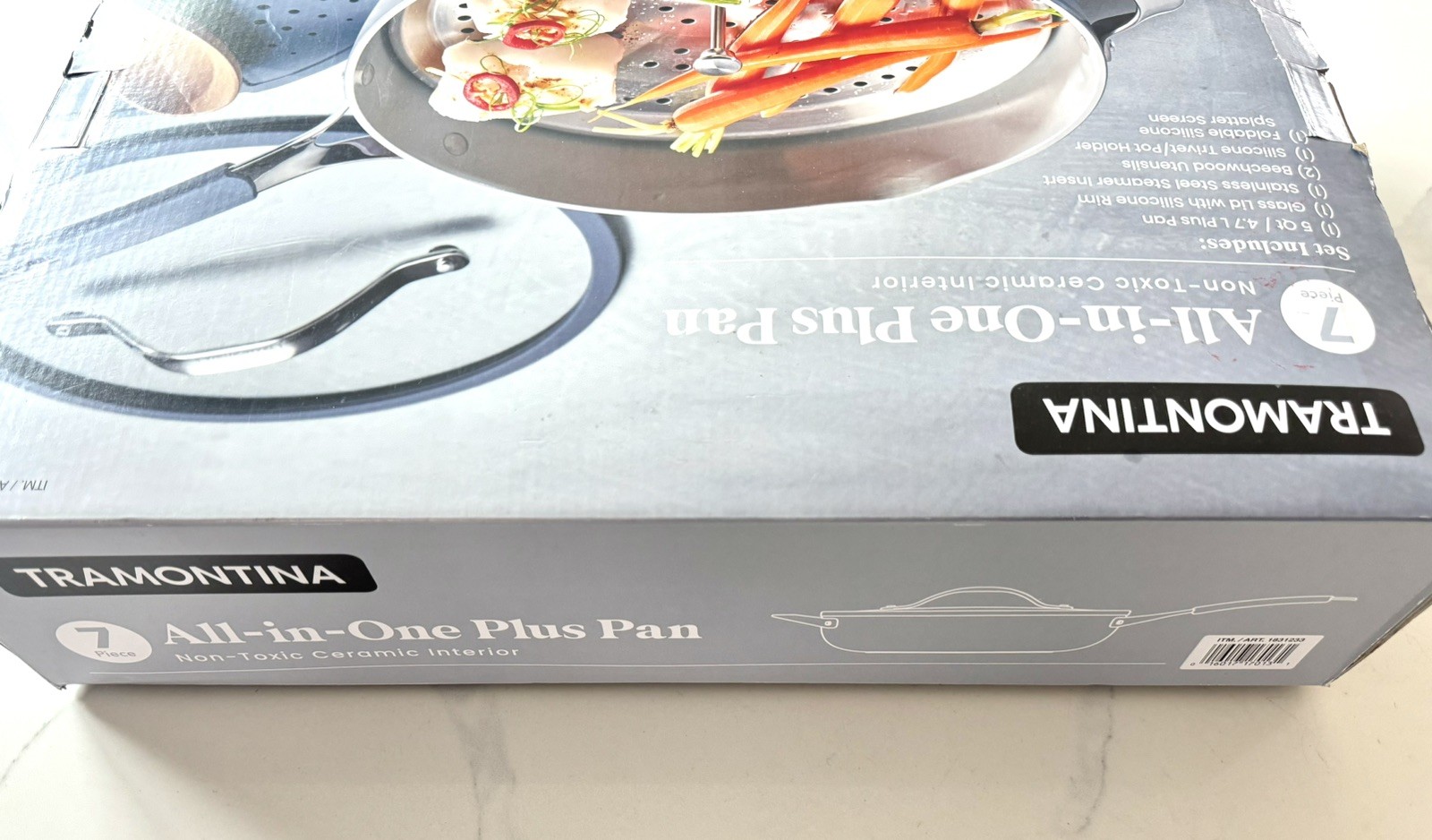 Tramontina Ceramic Nonstick All In One Plus Pan 7 Piece Set – Blue