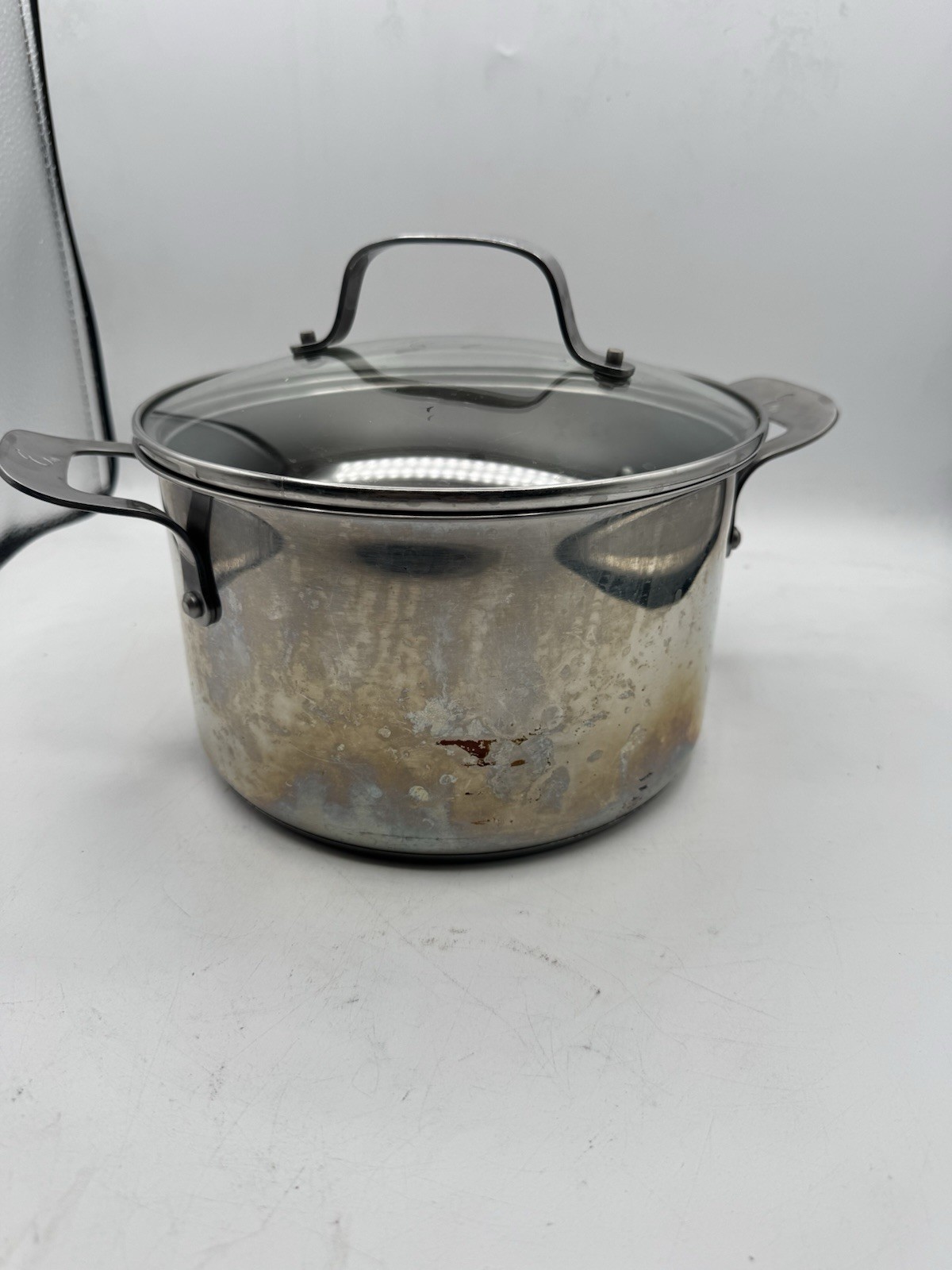 Emeril Lagasse 5 Qt 4.7 L Stock Pot Dutch Oven Stainless Steel with Clear Lid