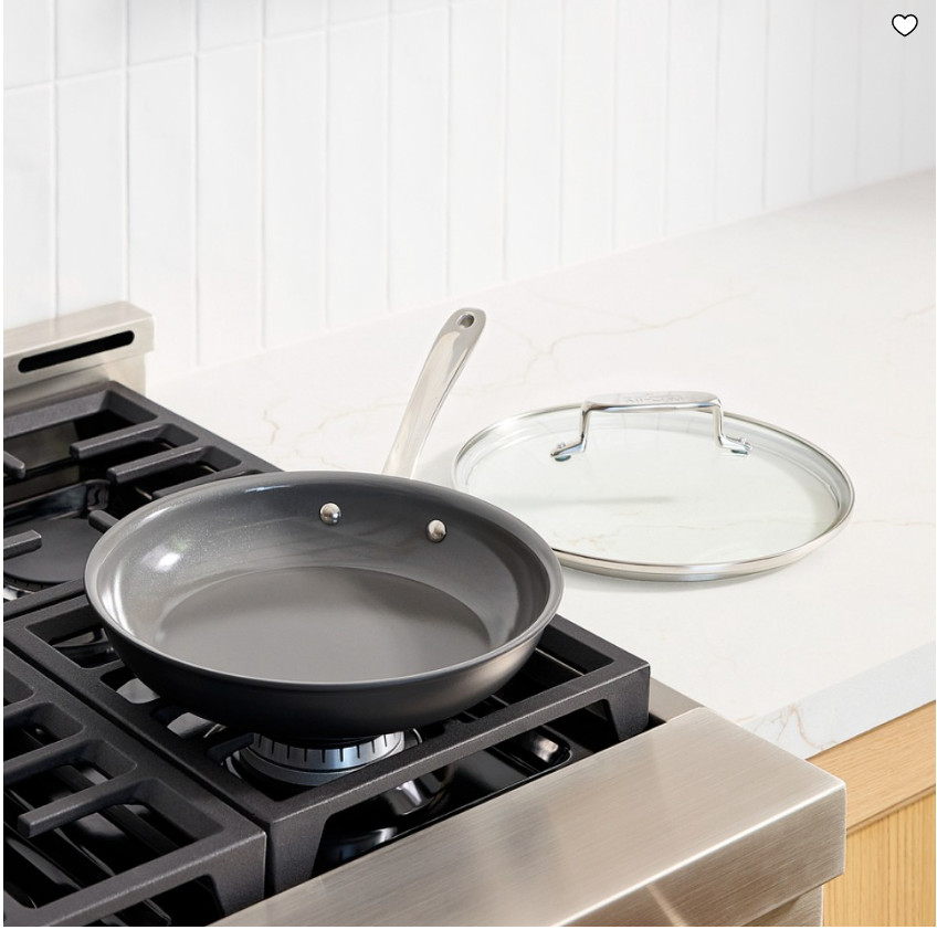 All-Clad NS Pro Ceramic Nonstick Fry Pan with Lid Hard Anodized