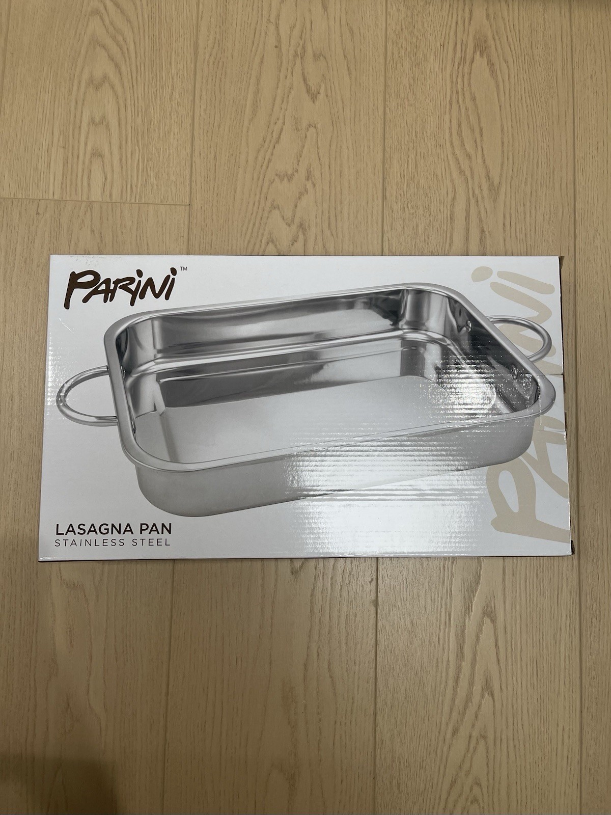Parini Stainless Steel Lasagna Pan 14″ x 10″ x 2″ w/ Double Handles NIB