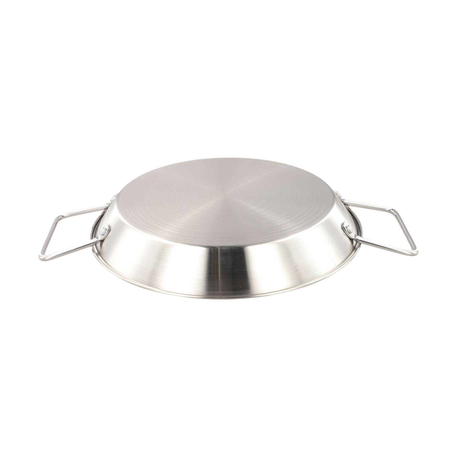 Rust Resistant Stainless Steel Paella Pot Flat Bottom Cooking Pot 32CM