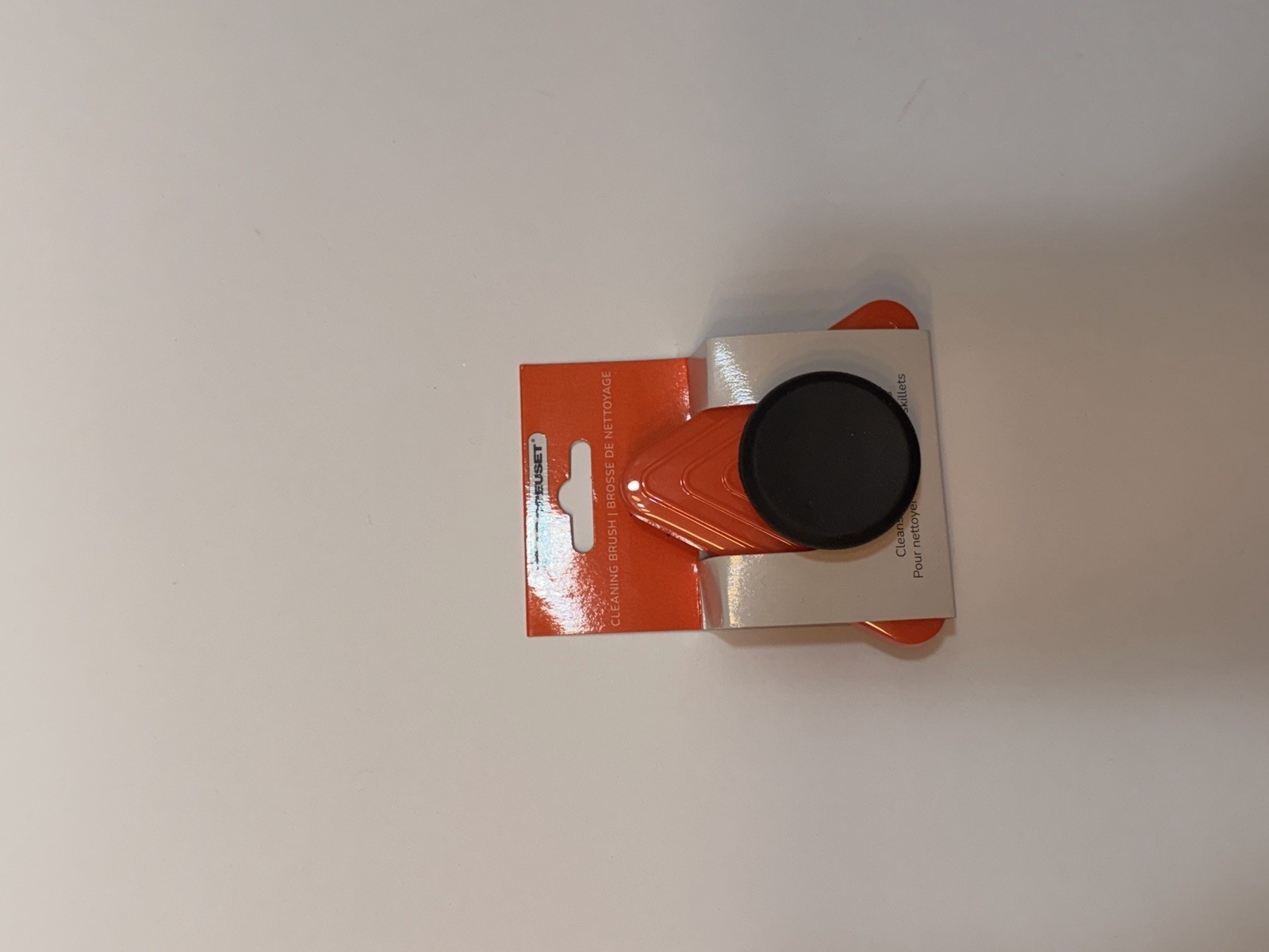 Le Creuset Cleaning Brush Orange Round Cookware Maintenance Tool