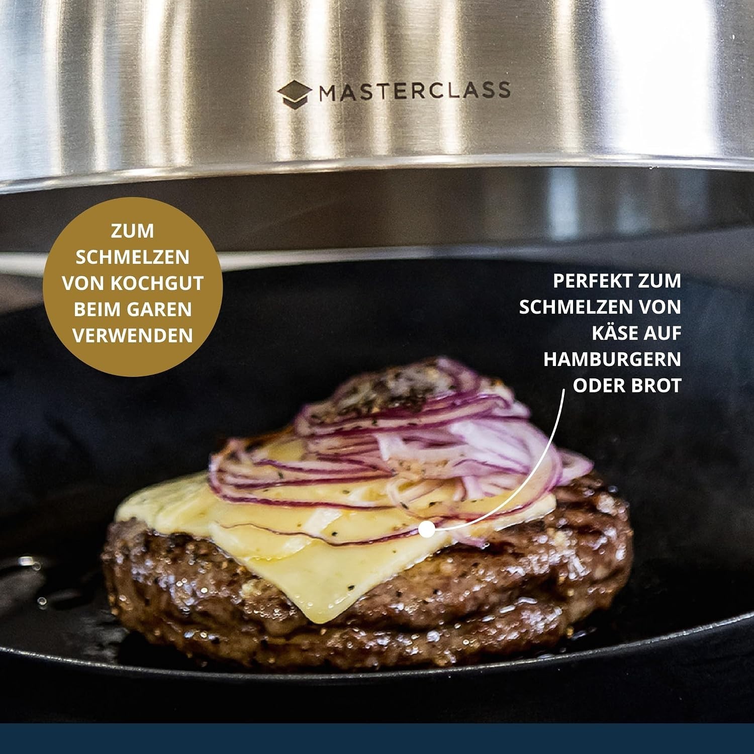 Burger Steamer Lid for Perfect Cheese Melting