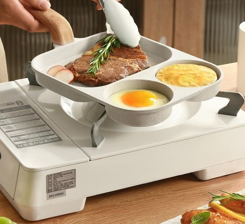 3 in 1 Healthy Granite Non Stick Frying Pan Egg Omelette Pancake Pan Kitchen
