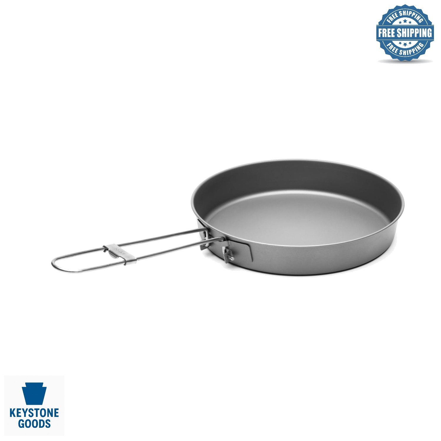 Titanium 6.5-Inch Camping Frying Pan – Lightweight, Durable, Foldable Handle