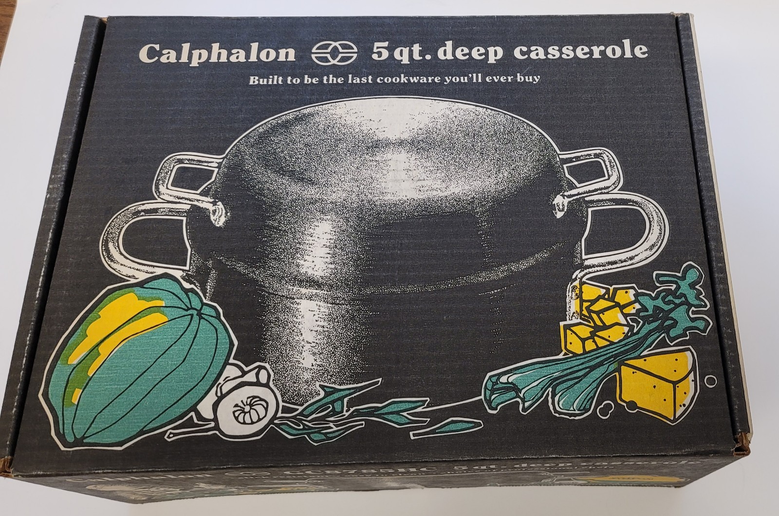 NEW Calphalon Commercial 5 Qt Dutch Oven Pot Aluminum w Dome Lid Deep Casserole