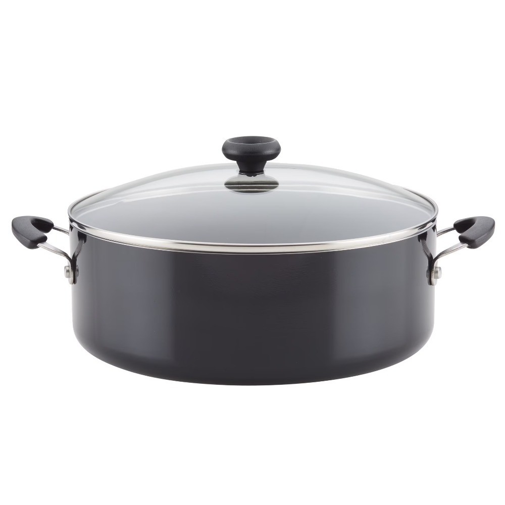 Nonstick Stockpot Dutch Oven 8 Quart Dishwasher Safe Black Easy Clean