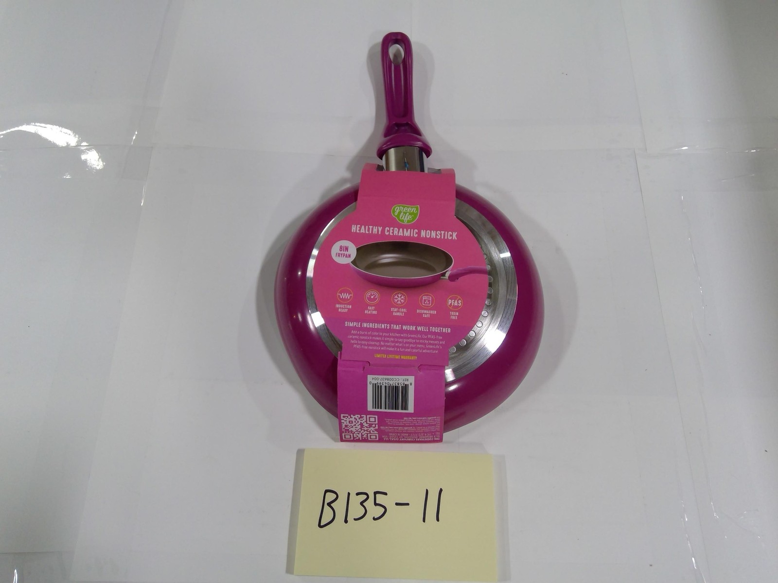 GreenLife Frying Pan 8 In Ceramic Nonstick Pink Induction Ready Dishwasher Safe