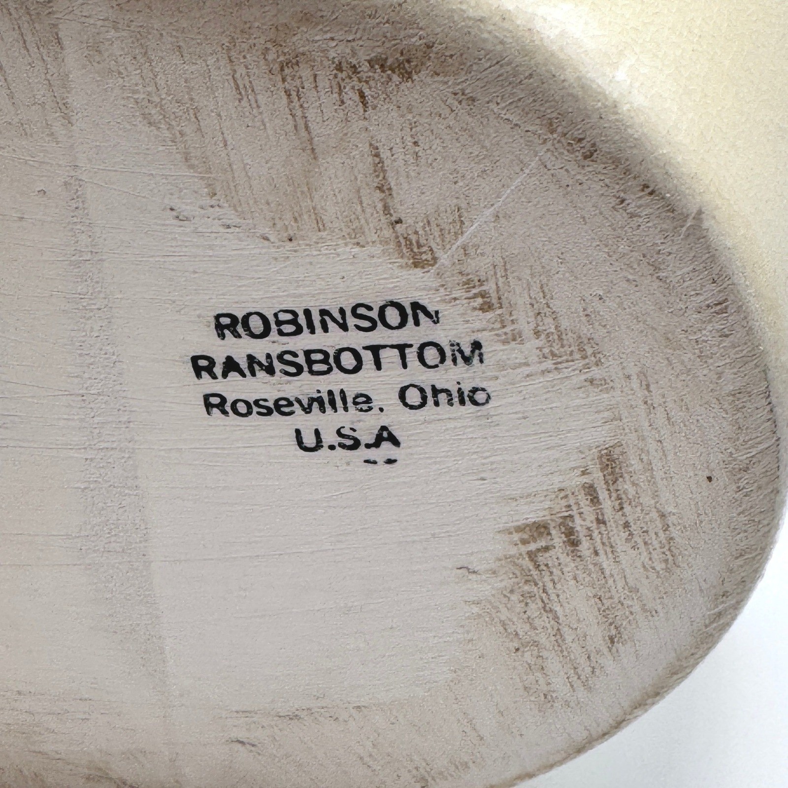 Robinson Ransbottom Spongeware Pottery Bean Crock Cookie Jar Blue Roseville USA