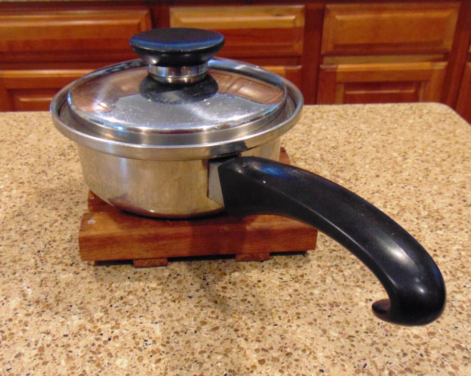 Vtg Seal O Matic 7″ Thermium Stainless Steel Multi Plex Pot With Lid Made in USA