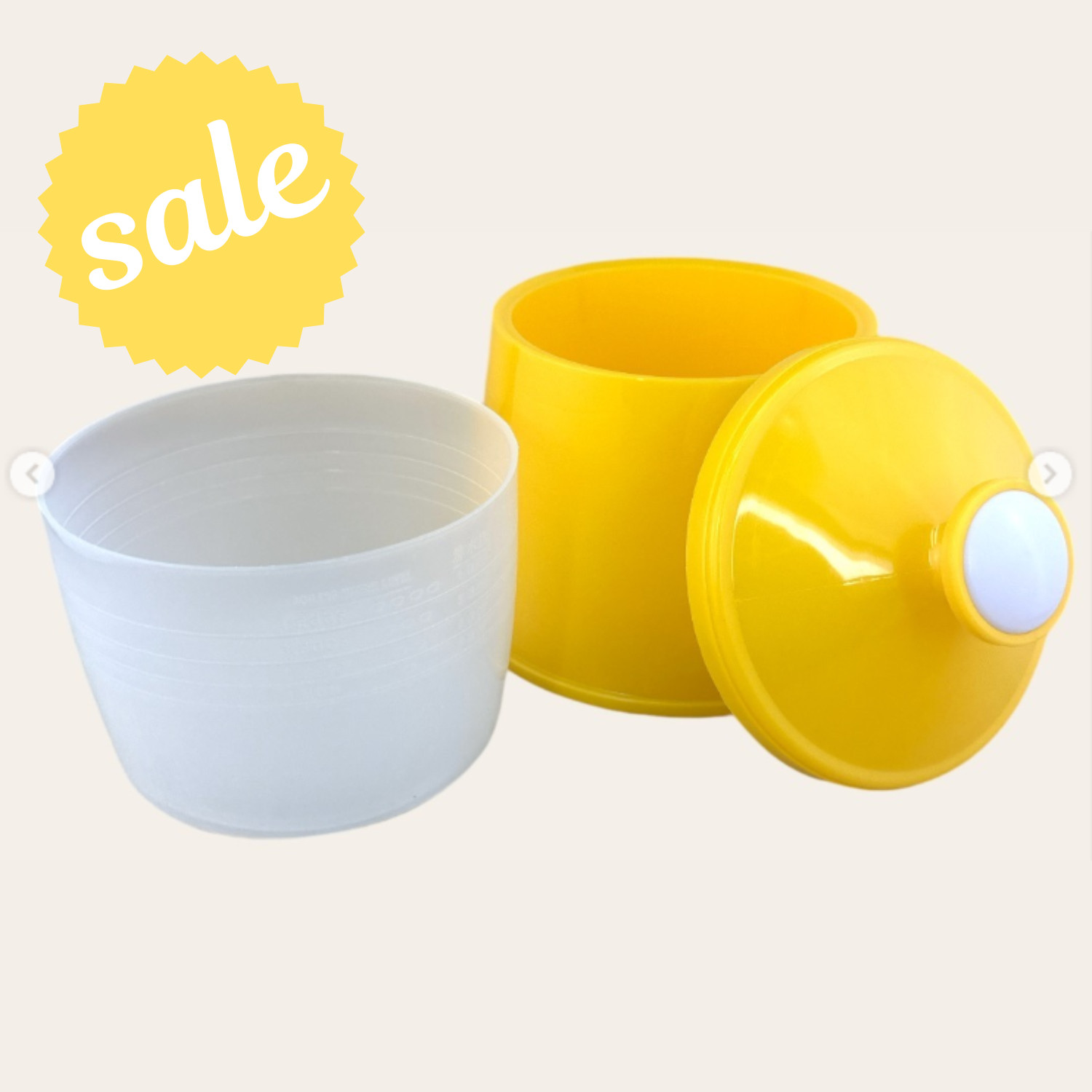 1x Half Boiled Egg Maker Malaysian Recipe Original Made in Malaysia Yellow Color